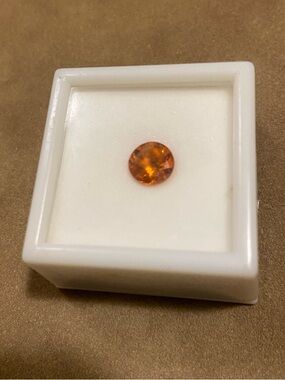 Round Orange Madeira Citrine Gemstone - Single Loose Stone